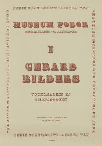 I Gerard Bilders, Museum Fodor, Amsterdam