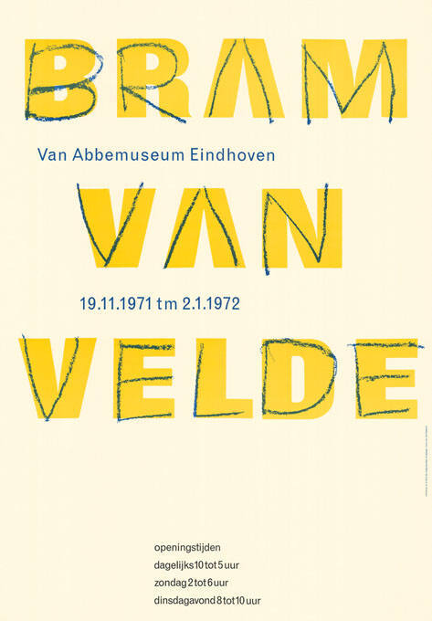 Bram van Velde, Van Abbemuseum Eindhoven