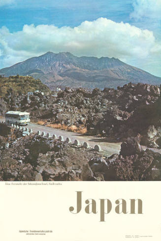 Japan, Eine Fernsicht der Sakurajima-Insel, Südkyushu