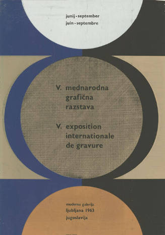 V. mednarodna grafiča razstava, V. exposition internationale de gravure, Moderna Galerija, Ljubljana