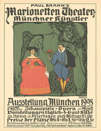 Paul Brann’s Marionetten Theater Münchner Künstler, Ausstellung München 1908