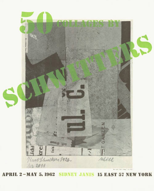 50 Collages by Schwitters, Sidney Janis, New York