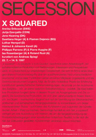 X Squared, Secession