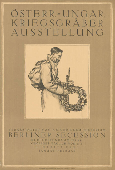 Österr.-Ungar. Kriegsgräber Ausstellung, Veranstaltet vom k.u.k. Kriegsministerium, Berliner Secession