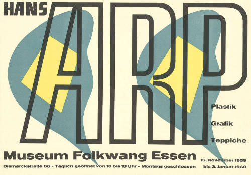 Hans Arp, Plastik, Grafik, Teppiche, Museum Folkwang, Essen