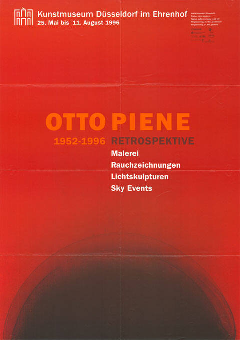 Otto Piene, Kunstmuseum Düsseldorf im Ehrenhof