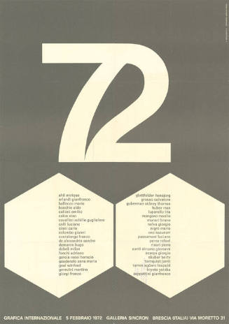 72, Grafica Internazionale, Galleria Sincron, Brescia