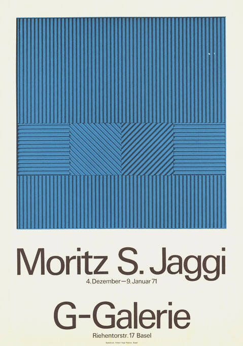 Moritz S. Jaggi, G-Galerie, Basel