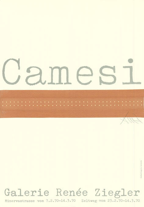 Camesi, Galerie Renée Ziegler