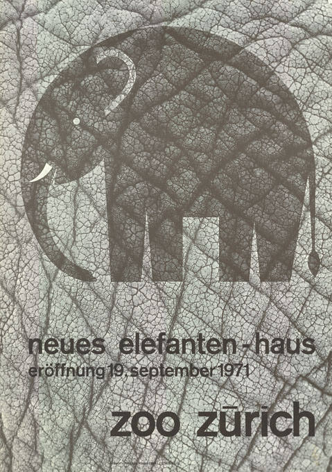 Neues Elefanten-Haus, Eröffnung 19. September 1971, Zoo Zürich