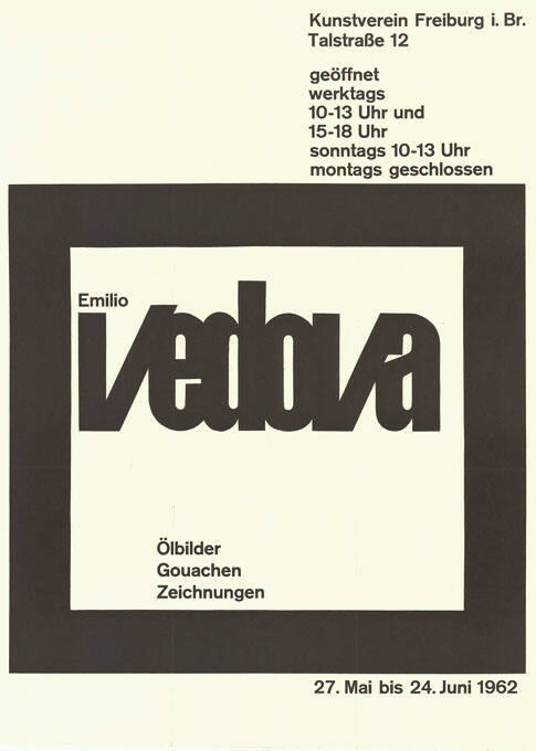 Emilio Vedova, Kunstverein Freiburg i. Br.