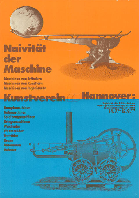 Naivität der Maschine, Maschinen von Erfindern, Maschinen von Künstlern, Maschinen von Ingenieuren, Kunstverein Hannover