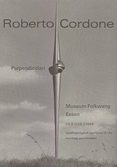 Roberto Cordone, Perpendicolari, Museum Folkwang, Essen