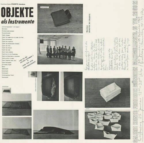 Franz Erhard Walther, Objekte als Instrumente, Galerie Heiner Friedrich, München