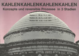 Kahlenkahlenkahlenkahlen, Konzepte und reversible Prozesse in 3 Stadien, Hamburger Kunsthalle