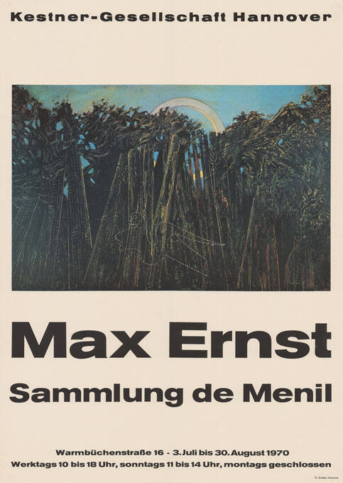 Max Ernst, Sammlung de Menil, Kestner-Gesellschaft Hannover