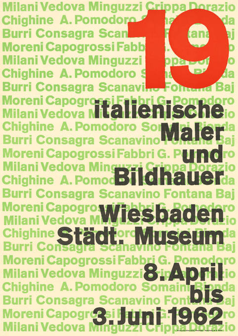 19 italienische Maler und Bildhauer, Städt. Museum, Wiesbaden