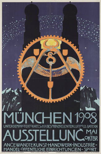 München 1908, Ausstellung Angewandte Kunst - Handwerk - Industrie - Handel - Öffentliche Einrichtungen - Sport