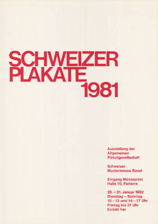 Schweizer Plakate 1981, Schweizer Mustermesse Basel