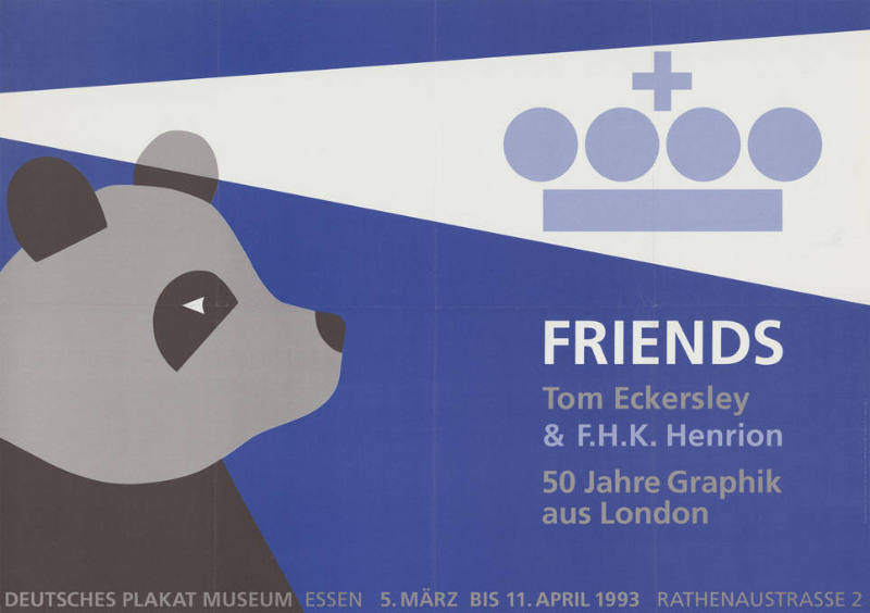 Friends, Tom Eckersley & F.H.K. Henrion, 50 Jahre Graphik aus London, Deutsches Plakatmuseum, Essen