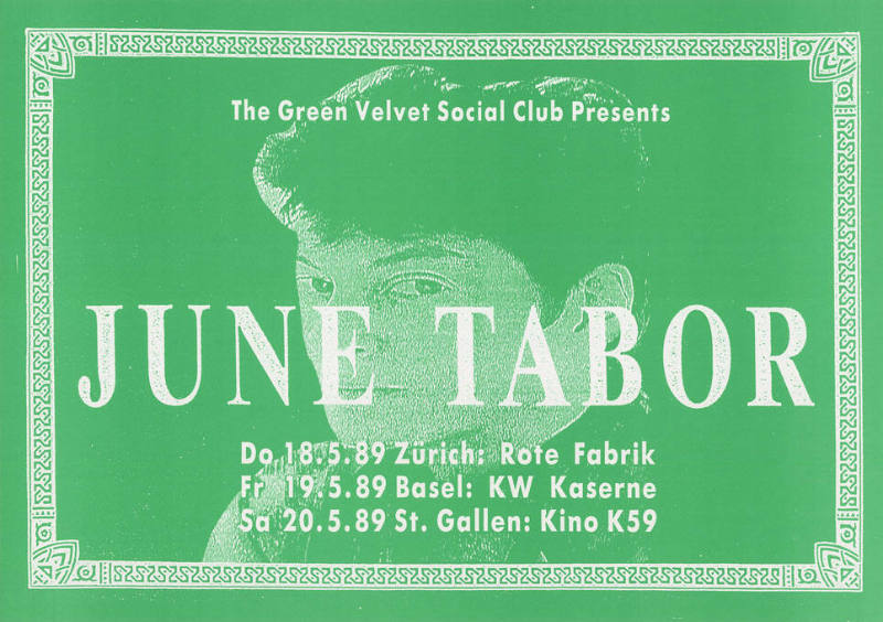 June Tabor, Zürich: Rote Fabrik, Basel: KW Kaserne, St. Gallen: Kino K59