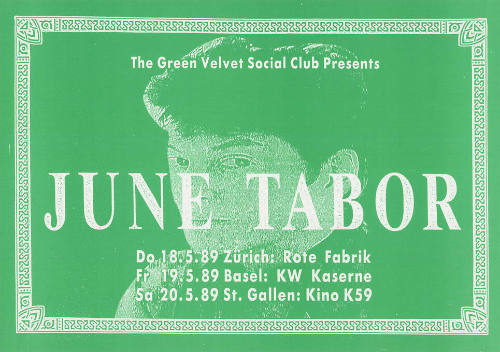 June Tabor, Zürich: Rote Fabrik, Basel: KW Kaserne, St. Gallen: Kino K59