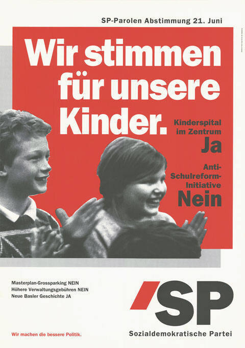 Wir stimmen für unsere Kinder. SP