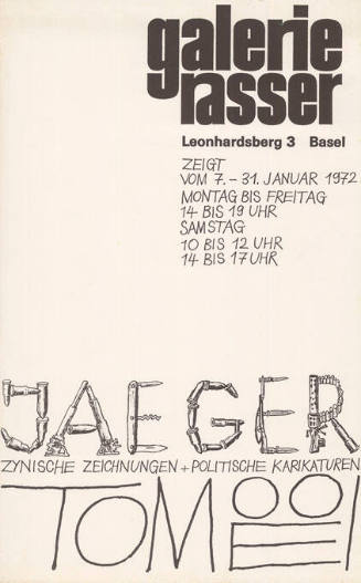 Jaeger, Tomëi, Galerie Rasser, Basel