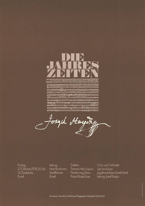 Die Jahreszeiten, Joseph Haydn, St. Clarakirche, Basel