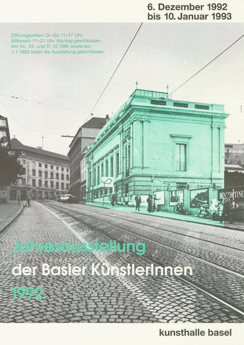 Jahresausstellung der Basler KünstlerInnen 1992, Kunsthalle Basel