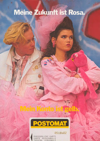Meine Zukunft ist rosa. Mein Konto ist gelb. Postomat