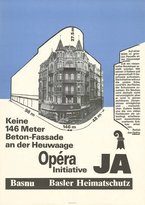 Keine 146 Meter Beton-Fassade an der Heuwaage, Opéra Initiative Ja