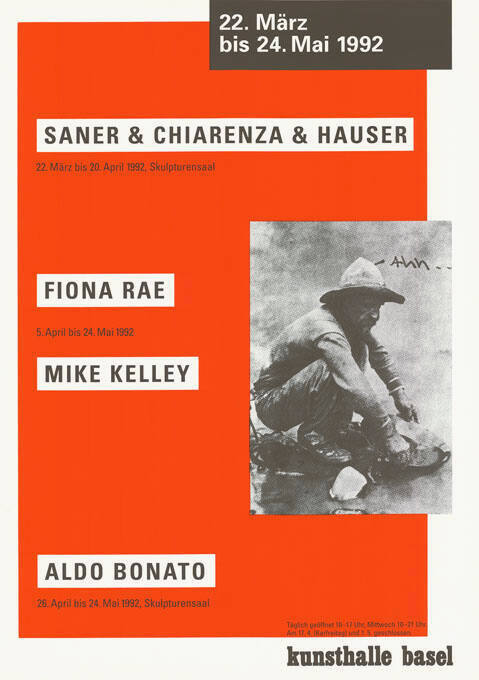 Saner & Chiarenza & Hauser, Fiona Rae, Mike Kelley, Aldo Bonato, Kunsthalle Basel