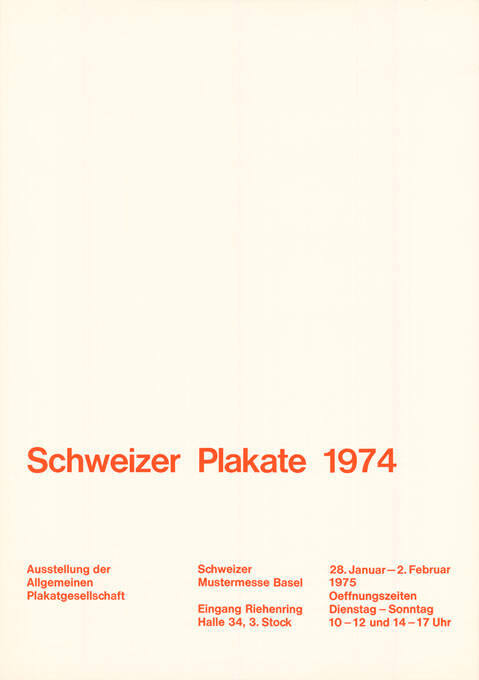 Schweizer Plakate 1974, Schweizer Mustermesse Basel