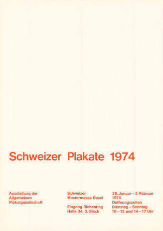 Schweizer Plakate 1974, Schweizer Mustermesse Basel