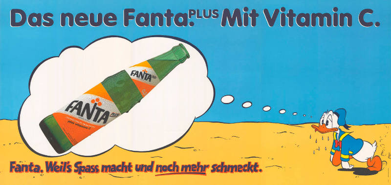 Das neue Fanta plus. Mit Vitamin C. Weil’s Spass macht und noch mehr schmeckt.