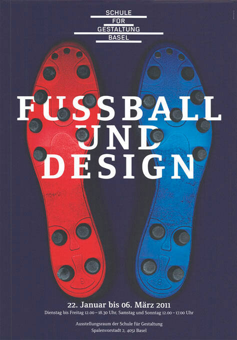 Fussball und Design, Ausstellungsraum der Schule für Gestaltung, Basel