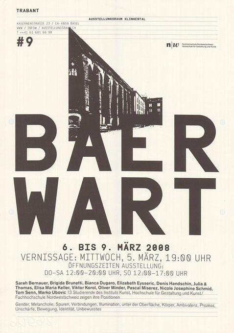 Baerwart, #9, Ausstellungsraum Klingental