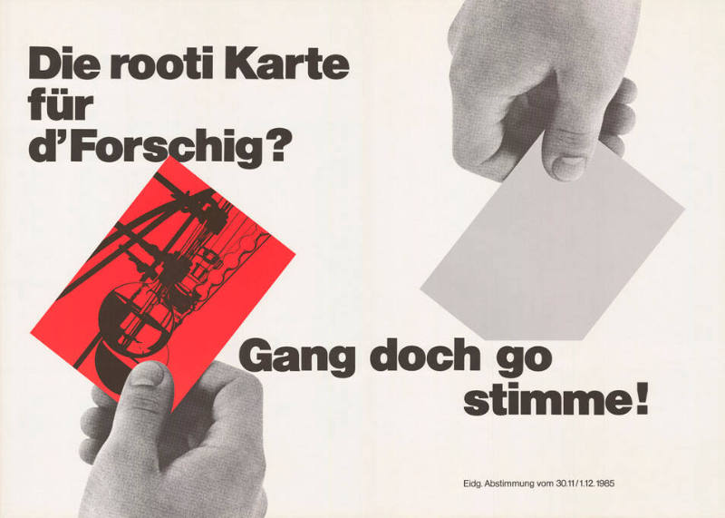 Die rooti Karte für d’Forschig? Gang doch go stimme!