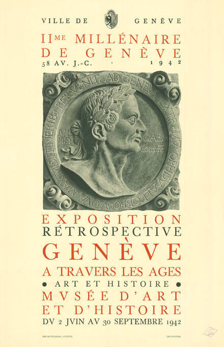 IIme millénaire de Genève, Exposition rétrospective, Genève à travers les ages, Musée d’art et d’histoire Genève