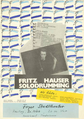 Fritz Hauser, Solodrumming, Stadttheater, Foyer