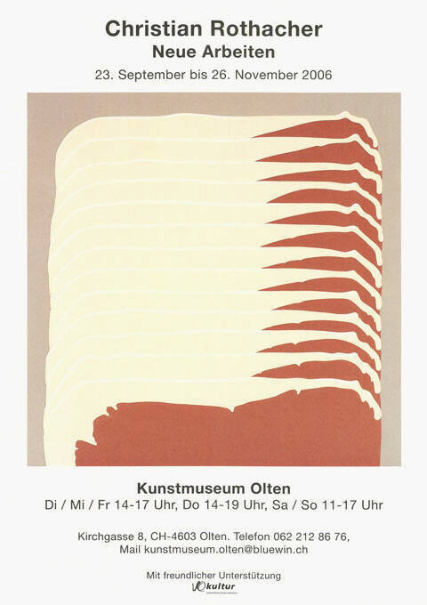 Christian Rothacher, Neue Arbeiten, Kunstmuseum Olten