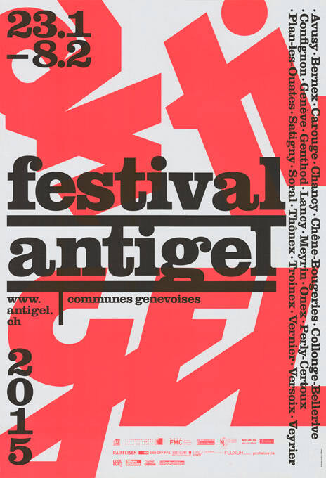 Festival Antigel, communes genevoises