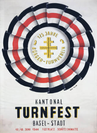 Kantonal Turnfest, Basel-Stadt, 125 Jahre Bürger-Turnverein,17./18. Juni 1944, Festplatz Schützenmatte