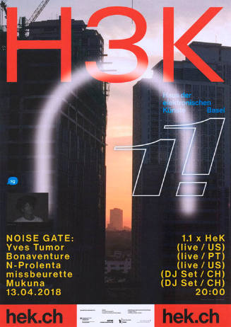 Noise Gate: 1.1 x Hek, Yves Tumor, Bonaventure, N-Prolenta, missbeurette, Mukuna, H3K