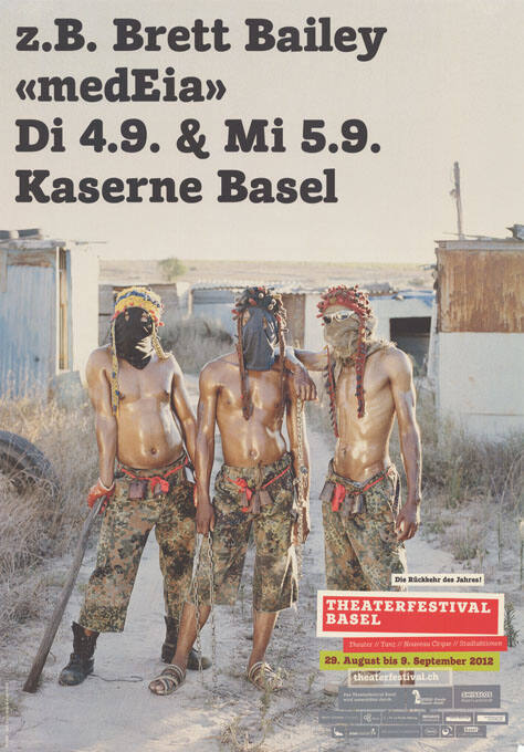 z.B. Brett Bailey «medEia», Kaserne Basel, Theaterfestival Basel