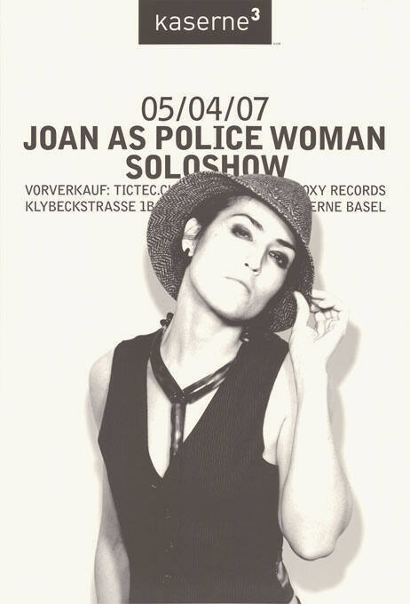 Joan as police woman, Soloshow, Kaserne Basel