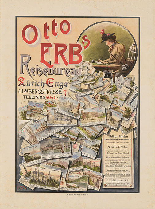 Otto Erb’s Reisebureau, Zürich-Enge, Billige Reisen