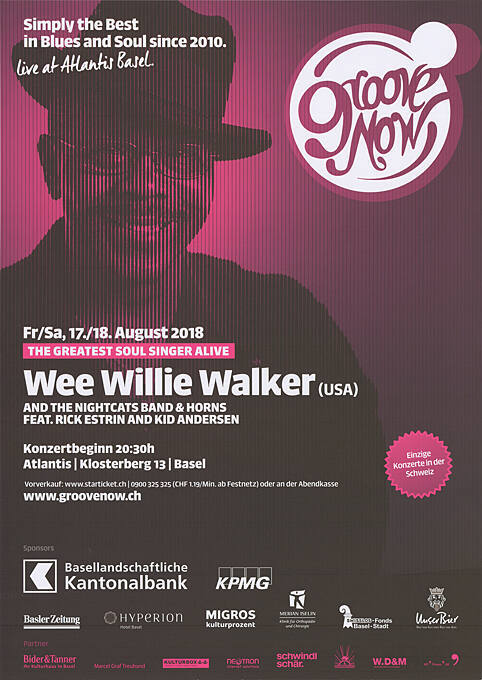 Wee Willie Walker (USA), Groove Now, Atlantis Basel