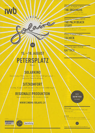 Cinéma Solaire, 15. - 18. August Petersplatz